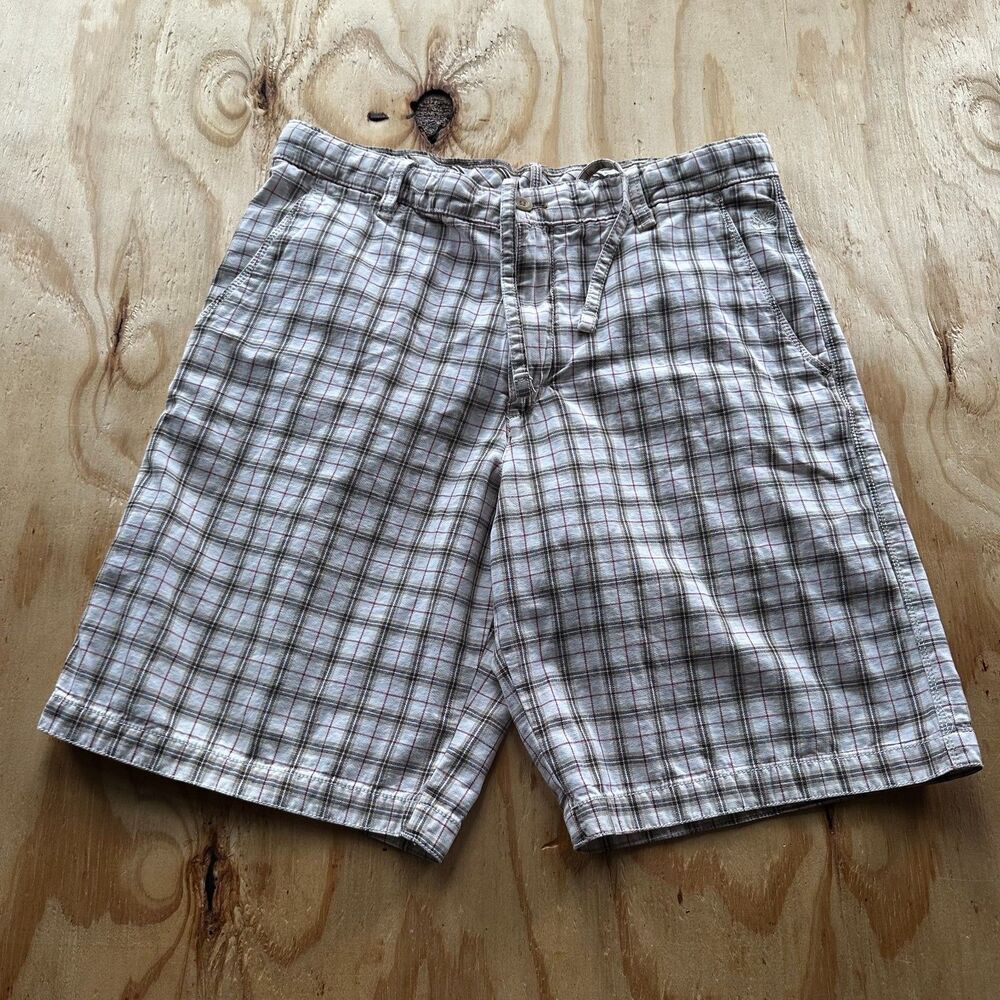 Timberland Plaid Drawstring Chino Shorts - 34